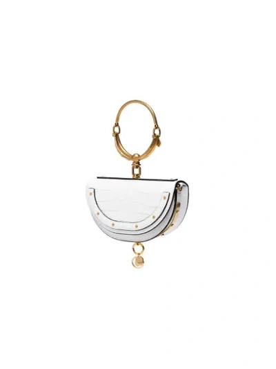 Shop Chloé Nile Minaudière Mini Bag In White