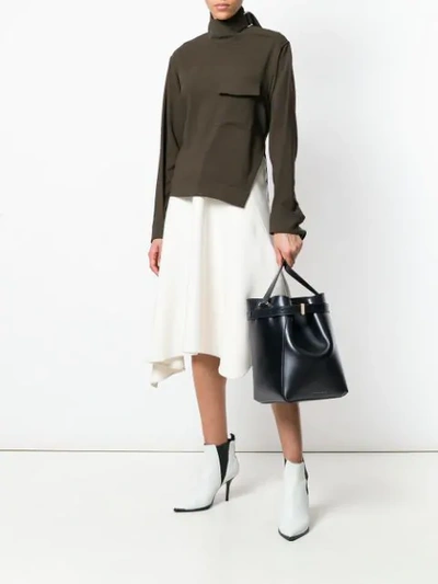 Shop Victoria Beckham Drawstring Shoulder Bag In Black