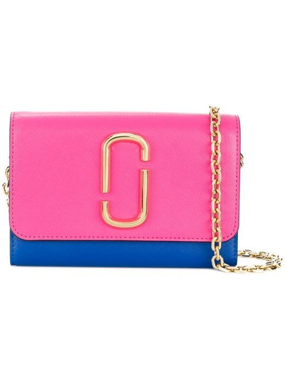 Shop Marc Jacobs Snapshot Chain Wallet In Pink