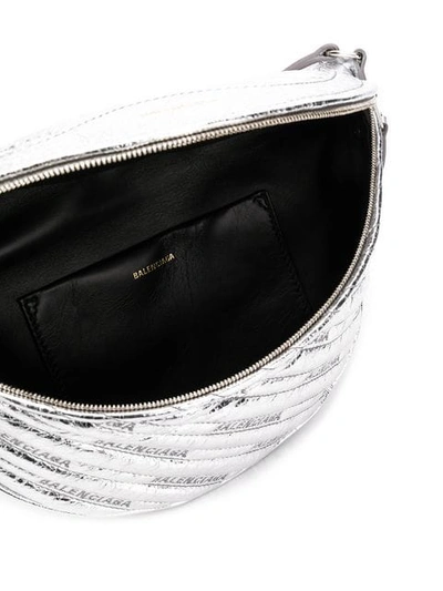 Shop Balenciaga Souvenir Belt Bag In 1414 Grey
