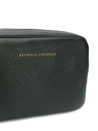 Shop Brunello Cucinelli Textured Leather Belt Bag In Black