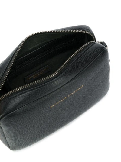 Shop Brunello Cucinelli Textured Leather Belt Bag In Black