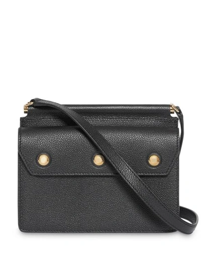 Shop Burberry Mini Title Bag In Black