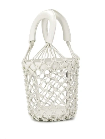 Shop Staud Net-styled Bucket Bag - White