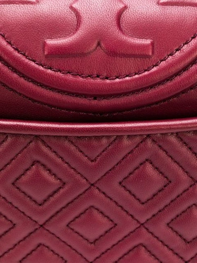 Shop Tory Burch Fleming Small Convertible Shoulder Bag In Red