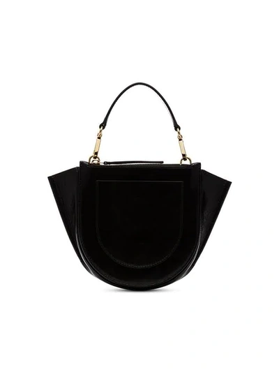 Shop Wandler Mini Hortensia Leather Shoulder Bag In Black