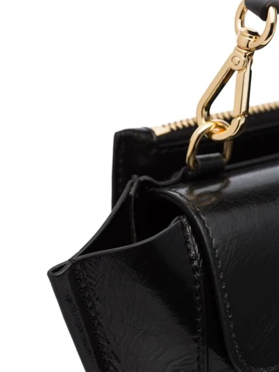 Shop Wandler Mini Hortensia Leather Shoulder Bag In Black