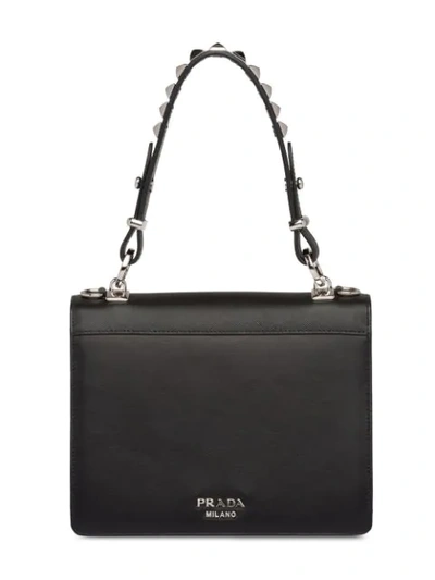 Shop Prada Elektra Leather Bag In Black