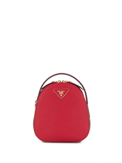 Shop Prada Small Odette Backpack In Red