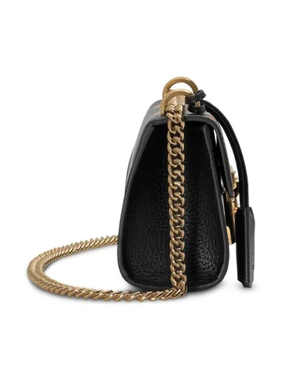 Shop Gucci Padlock Bee Star Small Shoulder Bag In Black