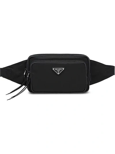 Shop Prada Logo Belt Bag In F0002 Black