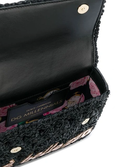 Shop Dolce & Gabbana Dg Millennials L'amore È Bellezza Shoulder Bag In Black
