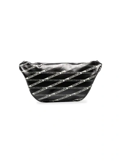 Shop Balenciaga Black Explorer Logo Leather Belt Bag