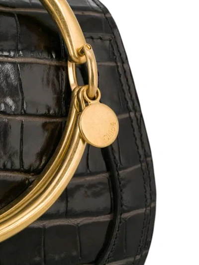 Shop Chloé Small Nile Bracelet Bag In Brown