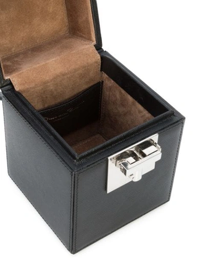 Shop Oscar De La Renta Mini Alibi Top Handle Box Bag In Black