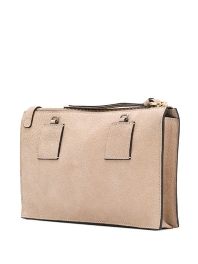 Shop Brunello Cucinelli Logo Embossed Belt Bag In Neutrals