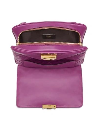 Shop Fendi Upside Down Belt Bag In Purple