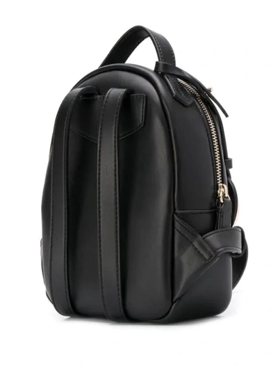 Shop Emporio Armani Contrast Logo Backpack In Black