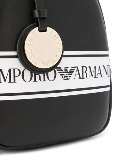 EMPORIO ARMANI CONTRAST LOGO BACKPACK - 黑色