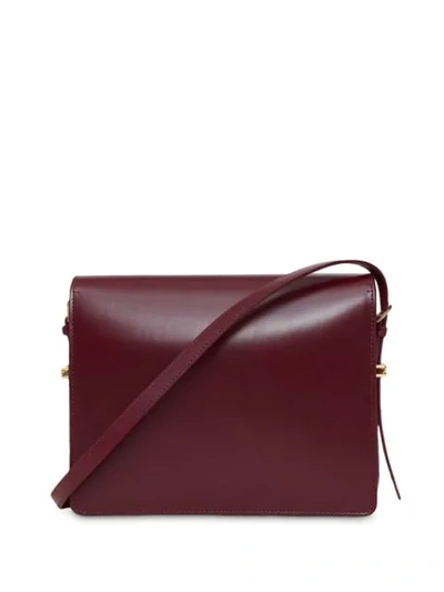 Shop Burberry Large Leather Grace Bag In Red