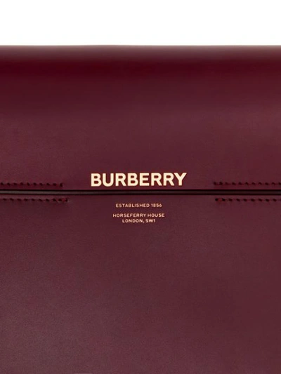 Shop Burberry Large Leather Grace Bag In Red