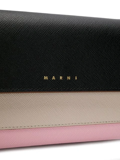MARNI TRUNK COLOUR BLOCK CROSSBODY BAG - 粉色