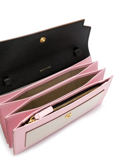 Shop Marni Trunk Gusset Wallet In Pink