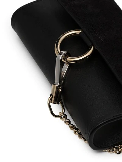 Shop Chloé Faye Leather Crossbody Bag In Black