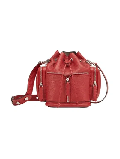 Shop Fendi Mon Tresor Bucket Bag In Red