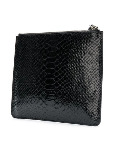 Shop Giuseppe Zanotti Mergery Mirrored Clutch In Black