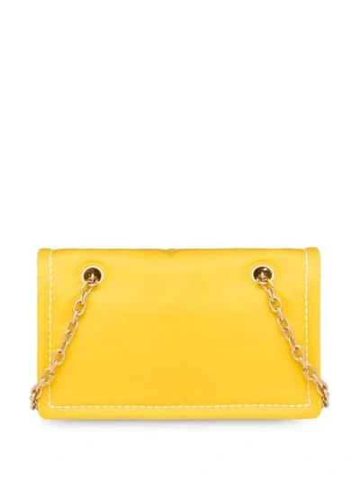 Shop Prada Chain Strap Shoulder Bag In Yellow