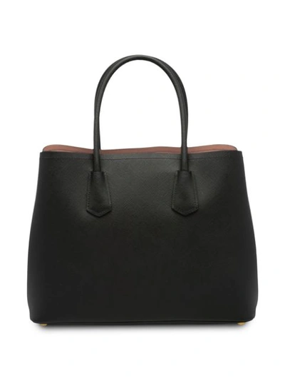 Shop Prada 'double' Handtasche - Schwarz In Black