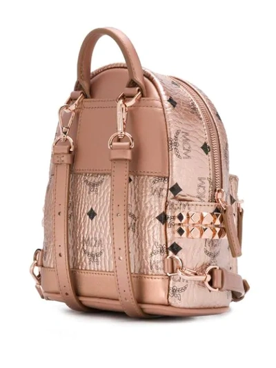 Shop Mcm Mini Stark Backpack In Neutrals