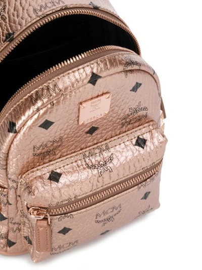 Shop Mcm Mini Stark Backpack In Neutrals
