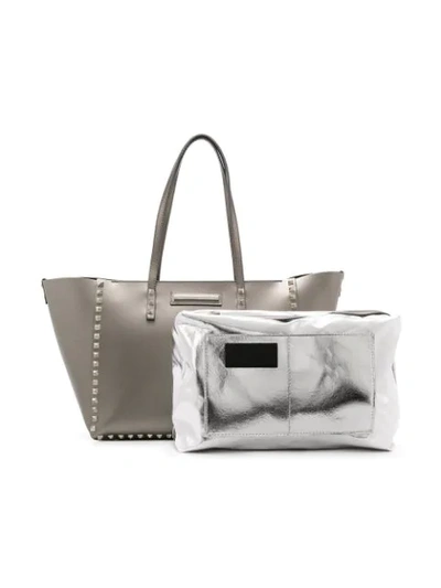 Shop Marc Ellis Chrissy Studded Tote Bag - Silver