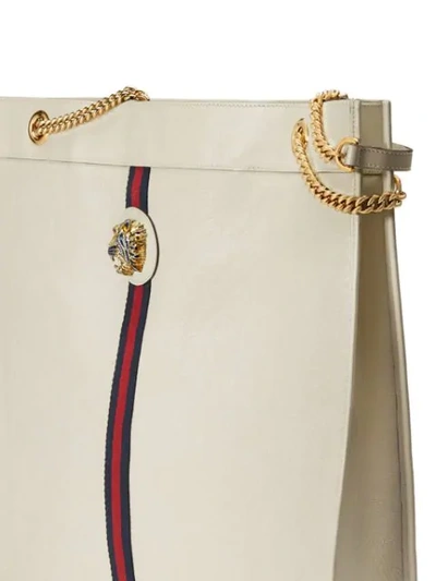 Shop Gucci Rajah Maxi Tote In White