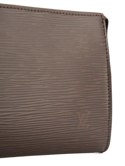 Pre-owned Louis Vuitton  Textured Pochette Bag In Brown
