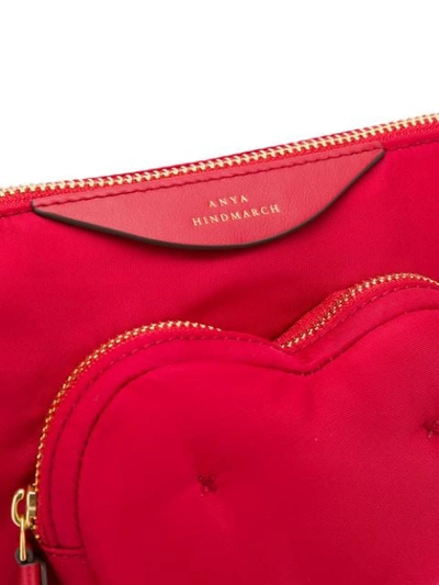 Shop Anya Hindmarch Heart Clutch - Red