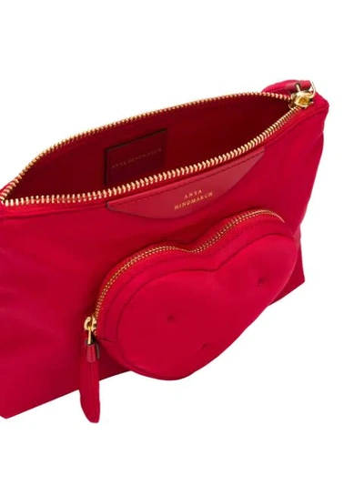 Shop Anya Hindmarch Heart Clutch - Red