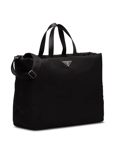 Shop Prada Large Padded Tote Bag In Black