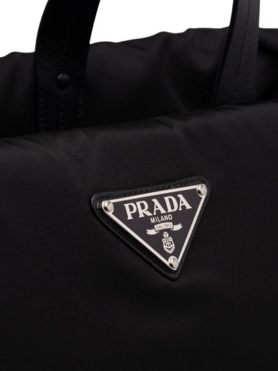 Shop Prada Large Padded Tote Bag In Black