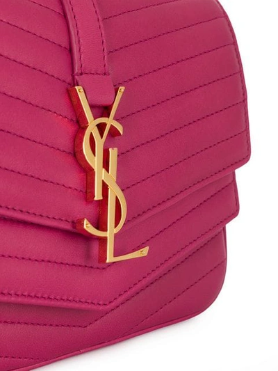 Shop Saint Laurent 'sulpice' Umhängetasche In Pink