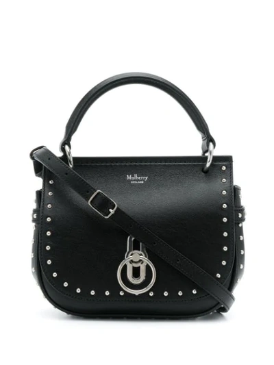 Shop Mulberry Small Amberley Satchel In A100 Black