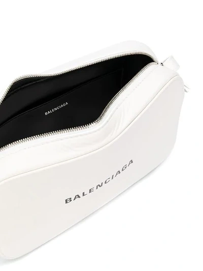 Shop Balenciaga Everyday Logo Camera Bag In White