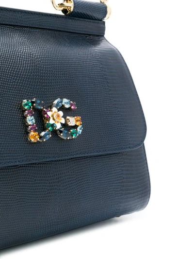 Shop Dolce & Gabbana Sicily Tote Bag In Blue
