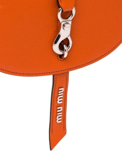 Shop Miu Miu Madras Shoulder Bag In Orange