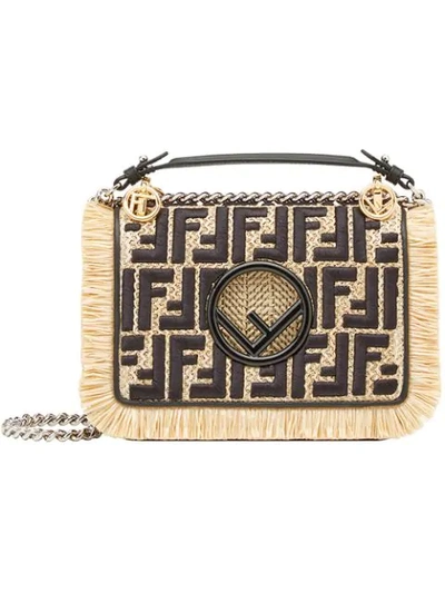 Shop Fendi Kan I F Shoulder Bag - Neutrals