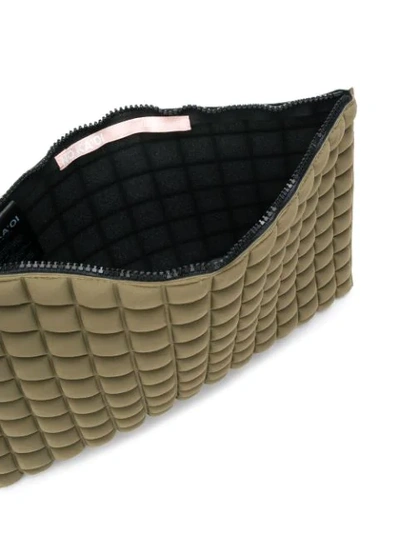 Shop No Ka'oi Chocolate Bar Quilted Clutch In Green