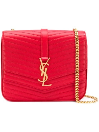Shop Saint Laurent Medium Sulpice Bag In Red