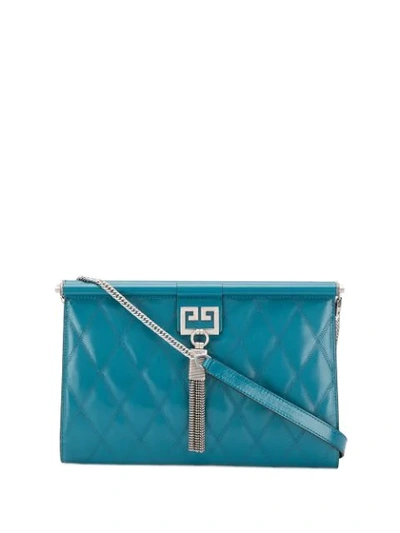 Shop Givenchy Tassel Detail Clutch Bag In 426 Ocean Blue